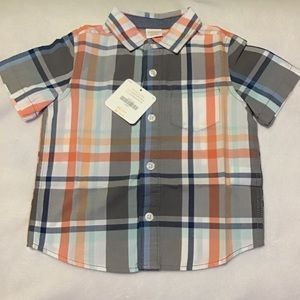 GYMBOREE Plaid Short Sleeve Button Up
